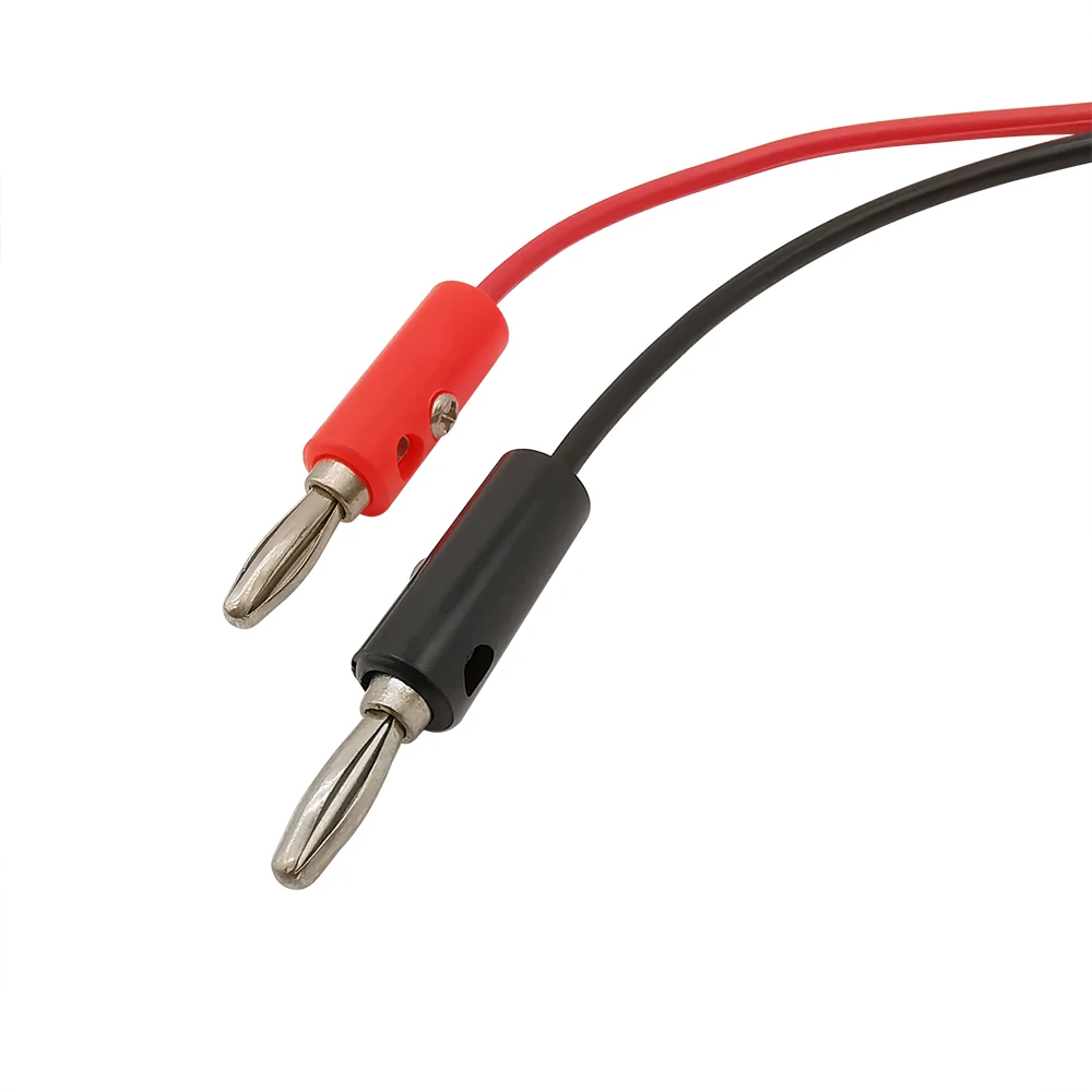 1Pcs 2 Dual Banana Plug to Alligator Clip Test Lead Cable Crocodile Clips Wire Connector for Multimeter Measure Tool 1Meter