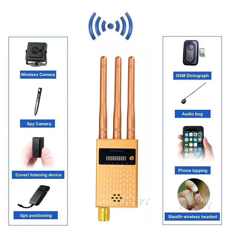 3 Antenna Professional Anti Spy Detector RF CDMA Signal Finder For GSM Bug GPS Tracker Wireless Hidden Camera Eavesdropping