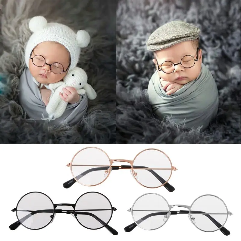 

Newborn Baby Girls Boys Flat Glasses Photography Props Gentleman Studio Shoot Cute Eyewear Shades Goggles