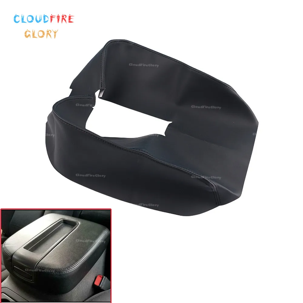 CloudFireGlory Armrest Center Console Leather Synthetic Black For Chevy Tahoe Suburban Silverado 2007-2014 For GMC Sierra Yukon