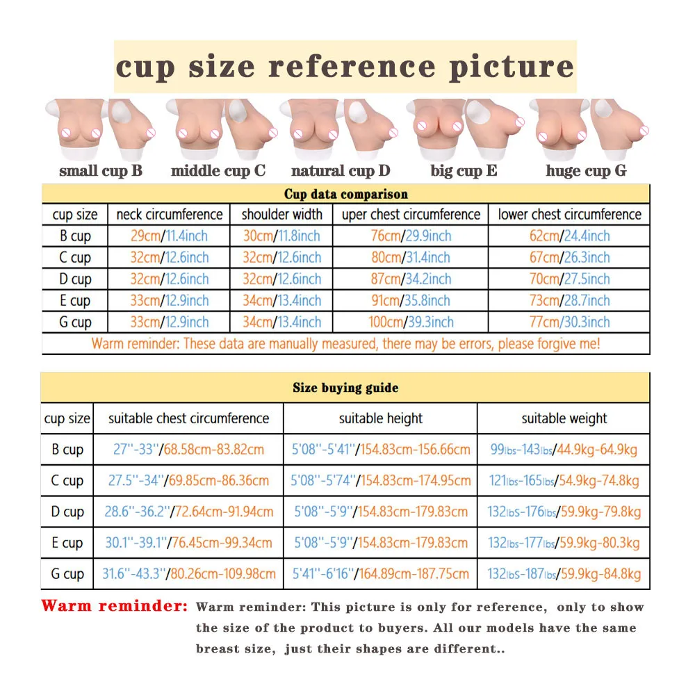 BCDEG Cup Silicone Breast Forms Artificial Fake Boobs Plate Bodysuit For Crossdresser Cosplay Transvestite Shemale Transgender