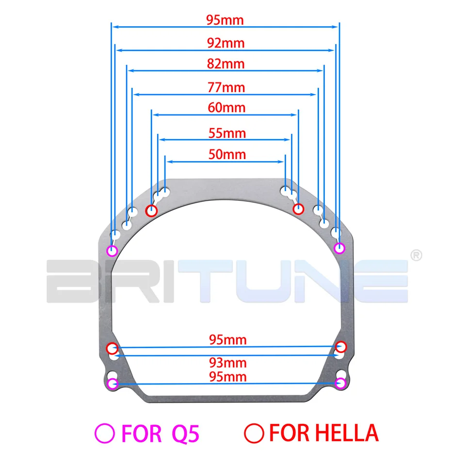 Transition Frame Adapter Screws Bracket For Hella 2 To Hella 3R G5/E46-R AL/Q5 Bixenon Projector Lens Headlight Lenses Retrofit