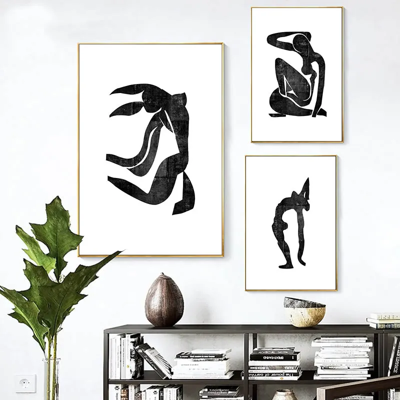 

Matisse Art Abstract Woman Canvas Poster Black White Modern Minimalist Print Decorative Picture Wall Painting Nordic Decoration