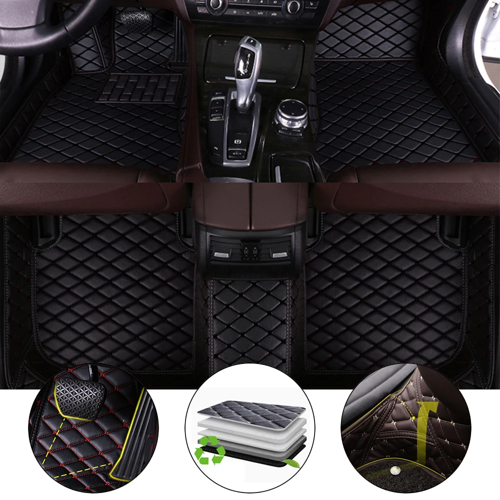 

Custom Car Floor Mats For BMW 3 Series Sedan 4 doors 2008 2009 2010 2011 2012 Carpets Leather Rugs Auto Interior Accessories