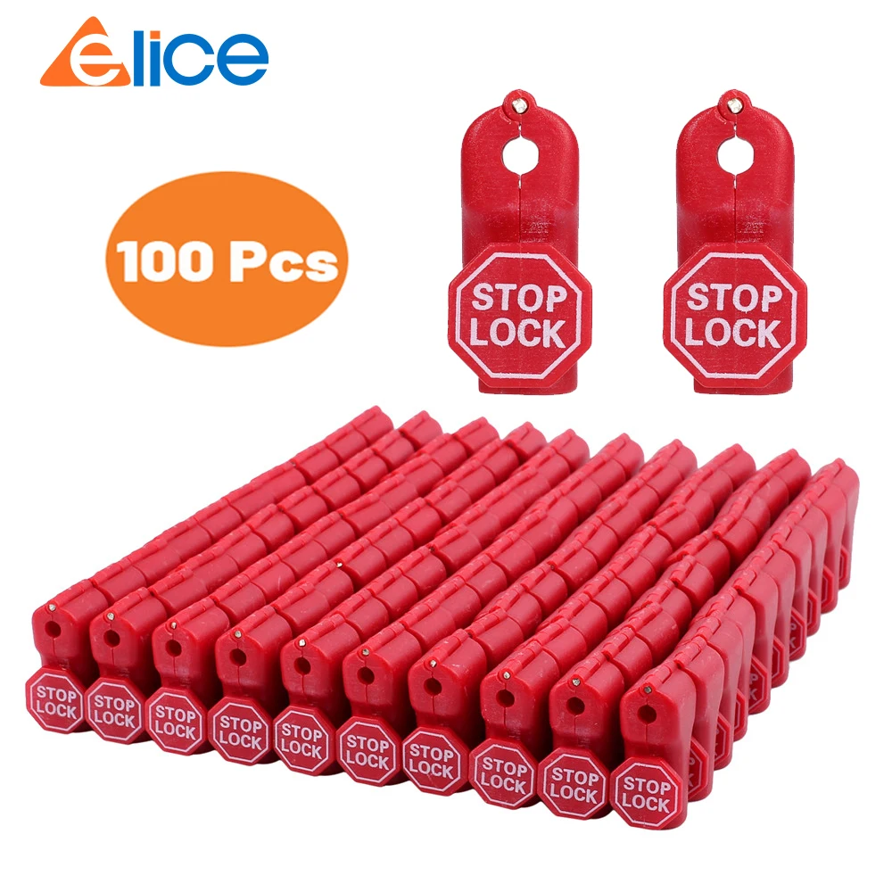 NEW 100 pcs/Bag Red 6mm EAS Security Tag stop lock hook security display hook  Anti Theft Stoplock