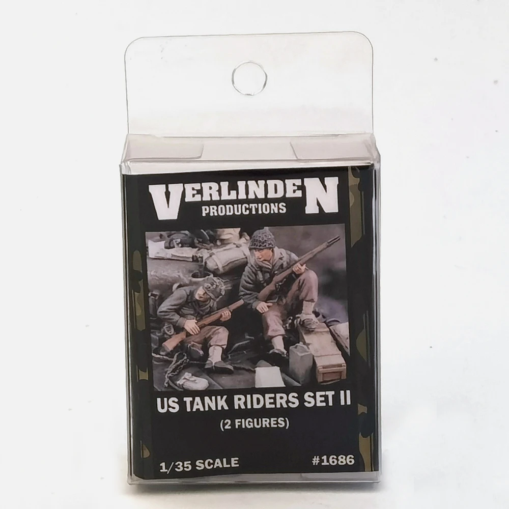 1/35 WWII US Tank Riders with Rifles in Hand Set No.2 VERLINDEN #1686 Resin Kits Unassembled Uncolored