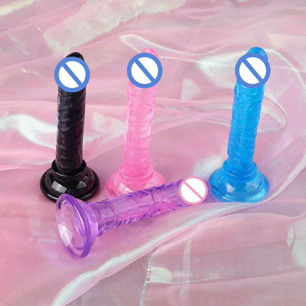 Jelly Suction Cup Small Realistic Dildo for Woman Anal Butt Plug Dick Cock Penis Erotic Sex Toys for Adults Falos Faloimitator