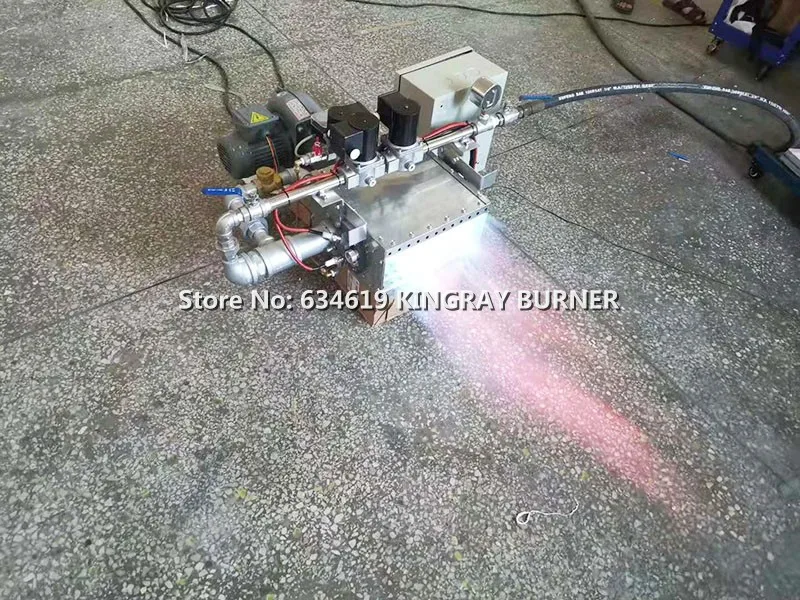 Linear Gas Fire Burner With Solenoid Valve, Industrial Oven Burner, Lpg / Ng Powder Coating Curing Burner