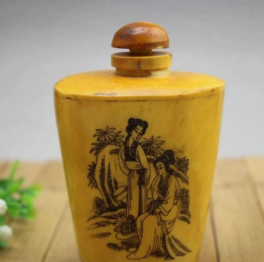 

Copper Statue Antique snuff bottle bone carving snuff bottle ornaments