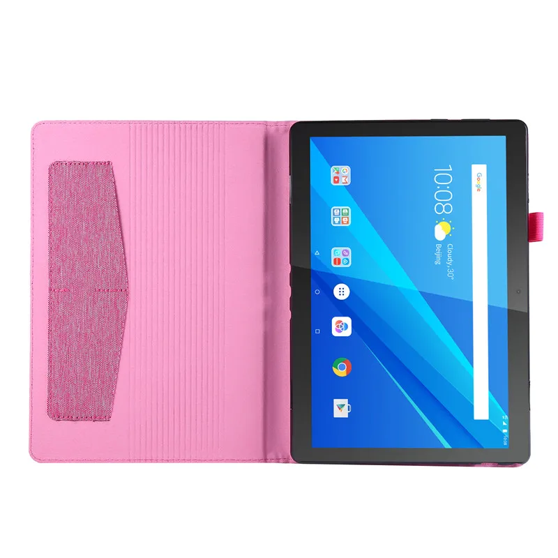 Kain Lembut Kembali Case PENUTUP UNTUK Lenovo Tab P10 Kasus Dudukan Flip Coque Cover untuk Lenovo Tab P10 TB-X705F TB-X705L 10.1 "Funda