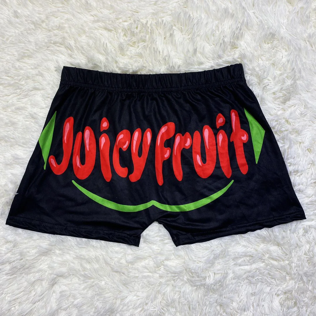 Sexy High Waisted Booty Shorts Women Plus Size Cycling Leggings Summer Fitness Clothing Female Juicy Fruit Shorts Wholesale