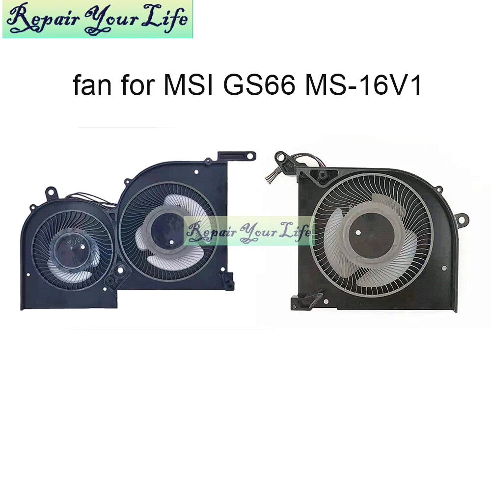 

Laptop cpu gpu cooling fans for MSI GS66 Stealth 10SD 10SGS 10SFS 10SF 10SE MS-16V1 MS-16V2 WS66 P66 cooler radiator 5 volt fan