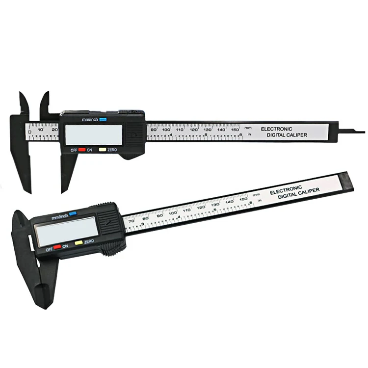 WOSAI Vernier Caliper 0-150mm 6 inch Measuring Tool Plastic LCD Digital Electronic Carbon Fiber Ruler Gauge Micrometer