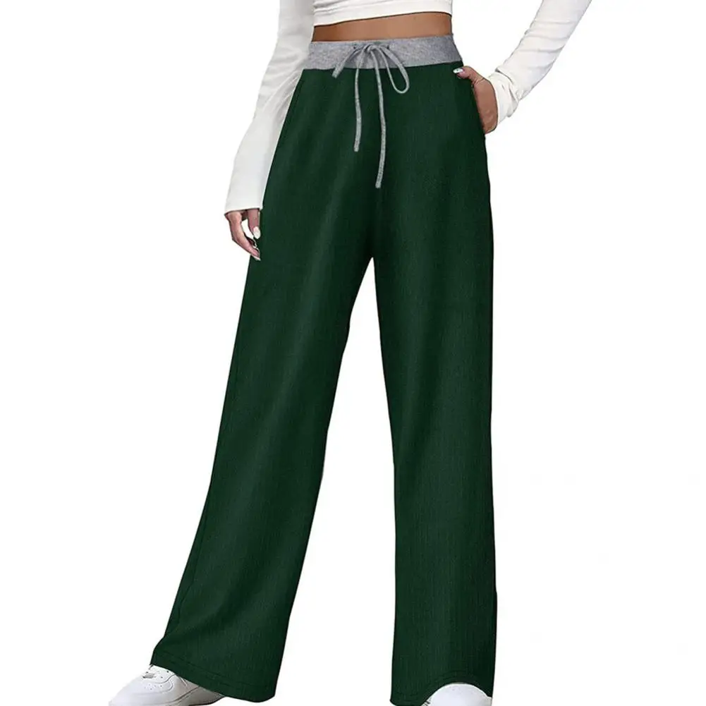 Lady Sweatpants Fade-less Sweatpants Skin-friendly Elastic Waist  Stylish Oversized Women Trousers