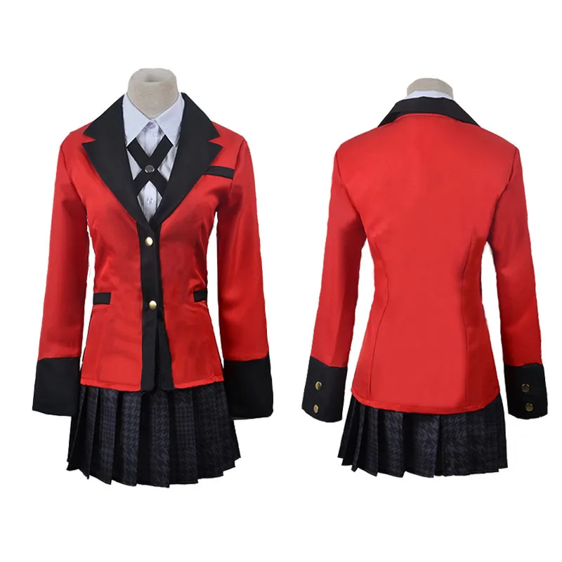 Anime Costume Itsuki Sumeragi Cosplay Wigs Kakegurui Compulsive Gambler Costumes Sumeragi Itsuki JK Uniforms Suits Halloween