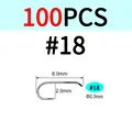 100 piezas tamaño 18