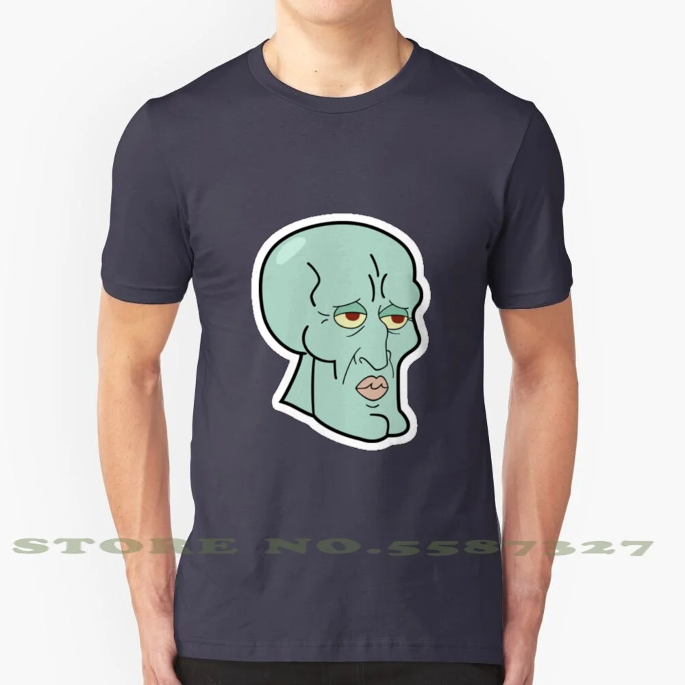 Handsome Squidward 100% Cotton T-Shirt Squidward Dab Patrick Cheap Decent Discount Free Cool New Trend Trending Dank Meme