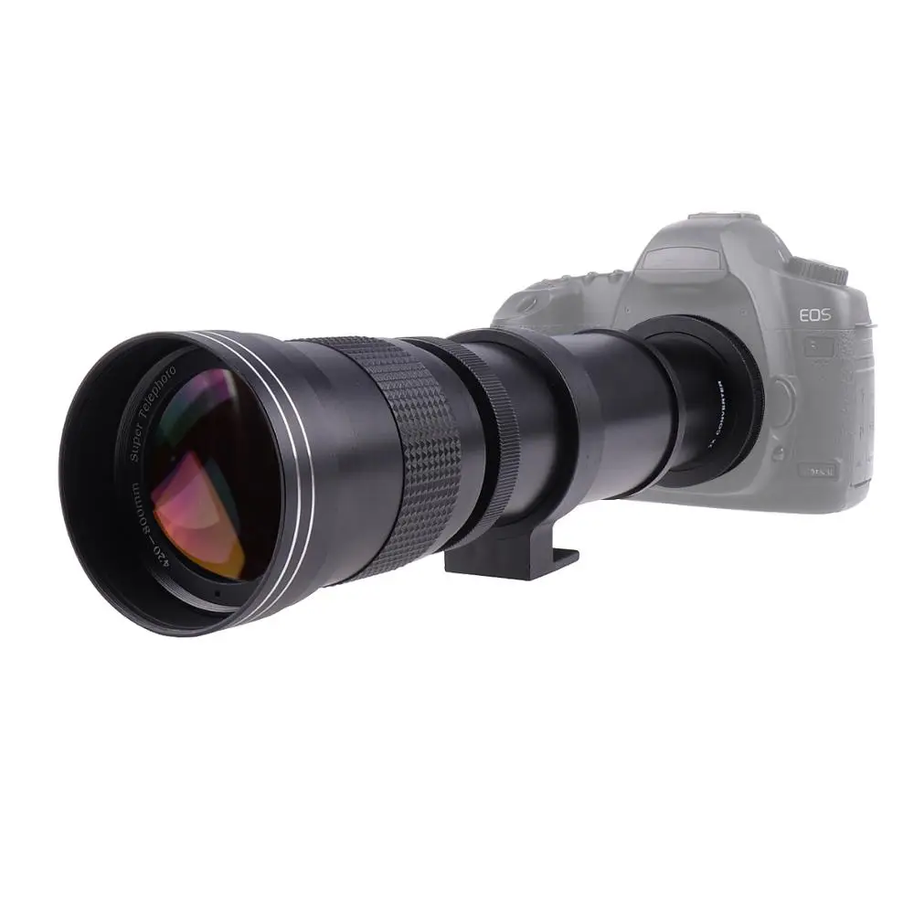 420-800mm F/8.3 - F/16 Telephoto Lens +2x Telephoto Converter Magnification Lens for Canon Camera