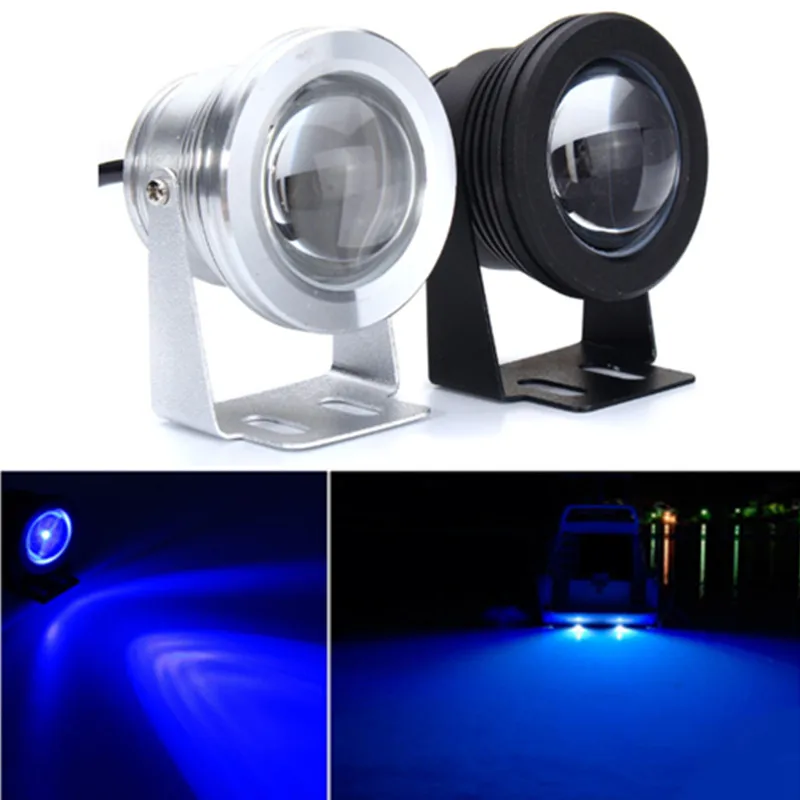 LED Underwater Lamp Light Blue Lighting DC 12V 10W IP68 Waterproof Swimming Pool Marine Boat Yacht Fishing Lamp LED Floodlight