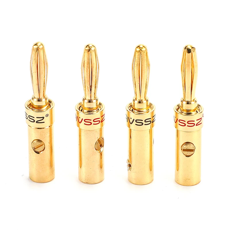 Z włókna węglowego Audio złącze wtykowe bananowe wszystkie metalowe Rhodium Plated głośnik wzmacniacz wtyczka złącze typu Banana Jack zacisk do 4mm kabel