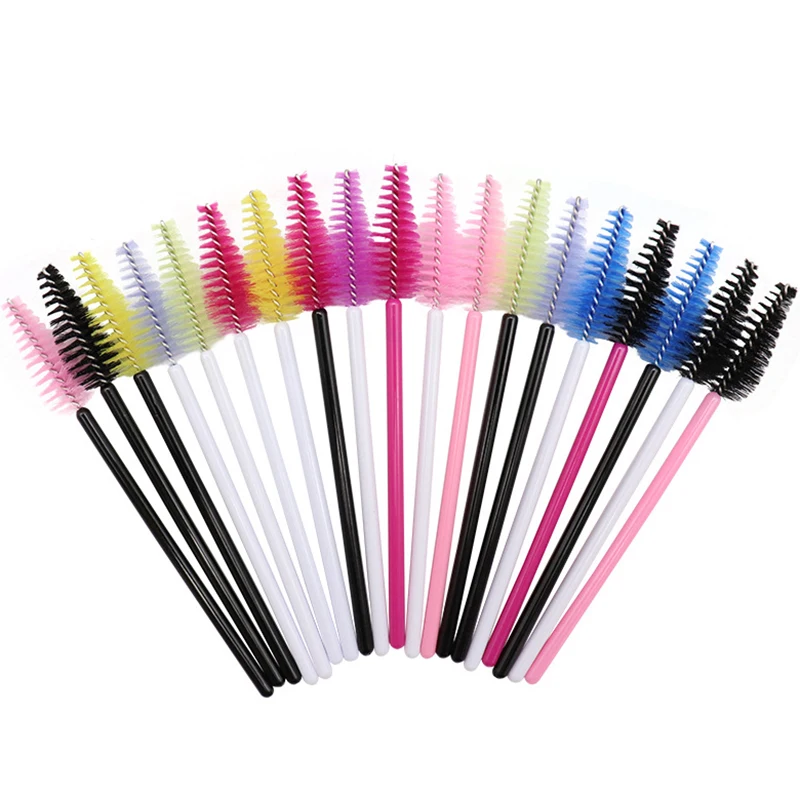 50pcs Eyelash Eyebrow Brush Water Drop Shape Nylon Eyelash Extension Applicator Lashes Makeup Brushes Beauty Tools Mascara Wand