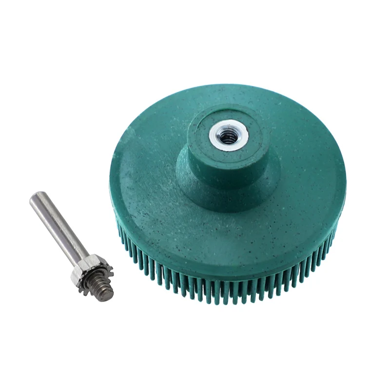 Polishing Wheels Grit 50 80 120 Radial Bristle Disc 2 inch 3 inch Emery Rubber Abrasive Brush 1/4\