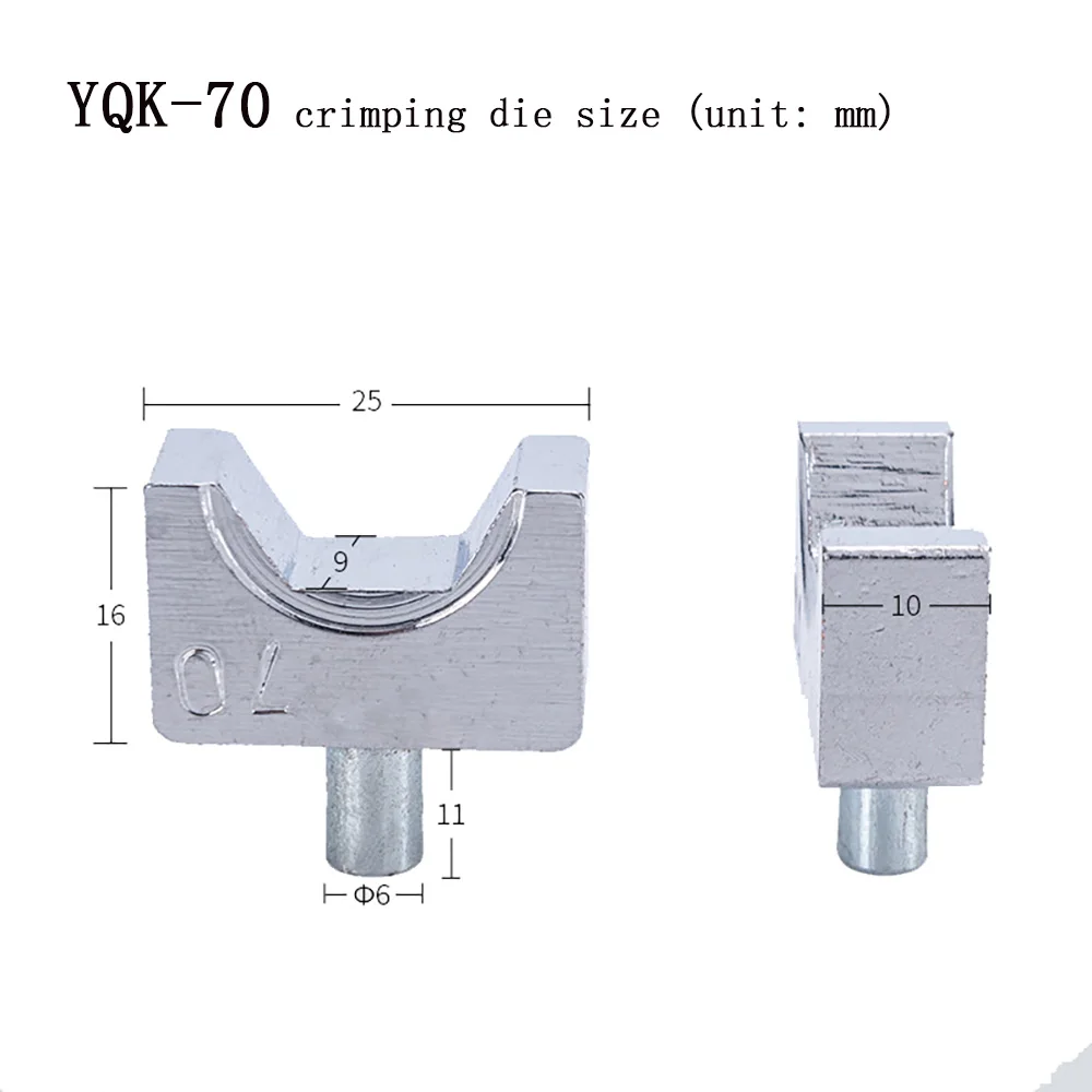 YQK-70 Hydraulische Clamp Form Crimpen Werkzeug 4 6 8 10 16 25 35 50 70 m ㎡