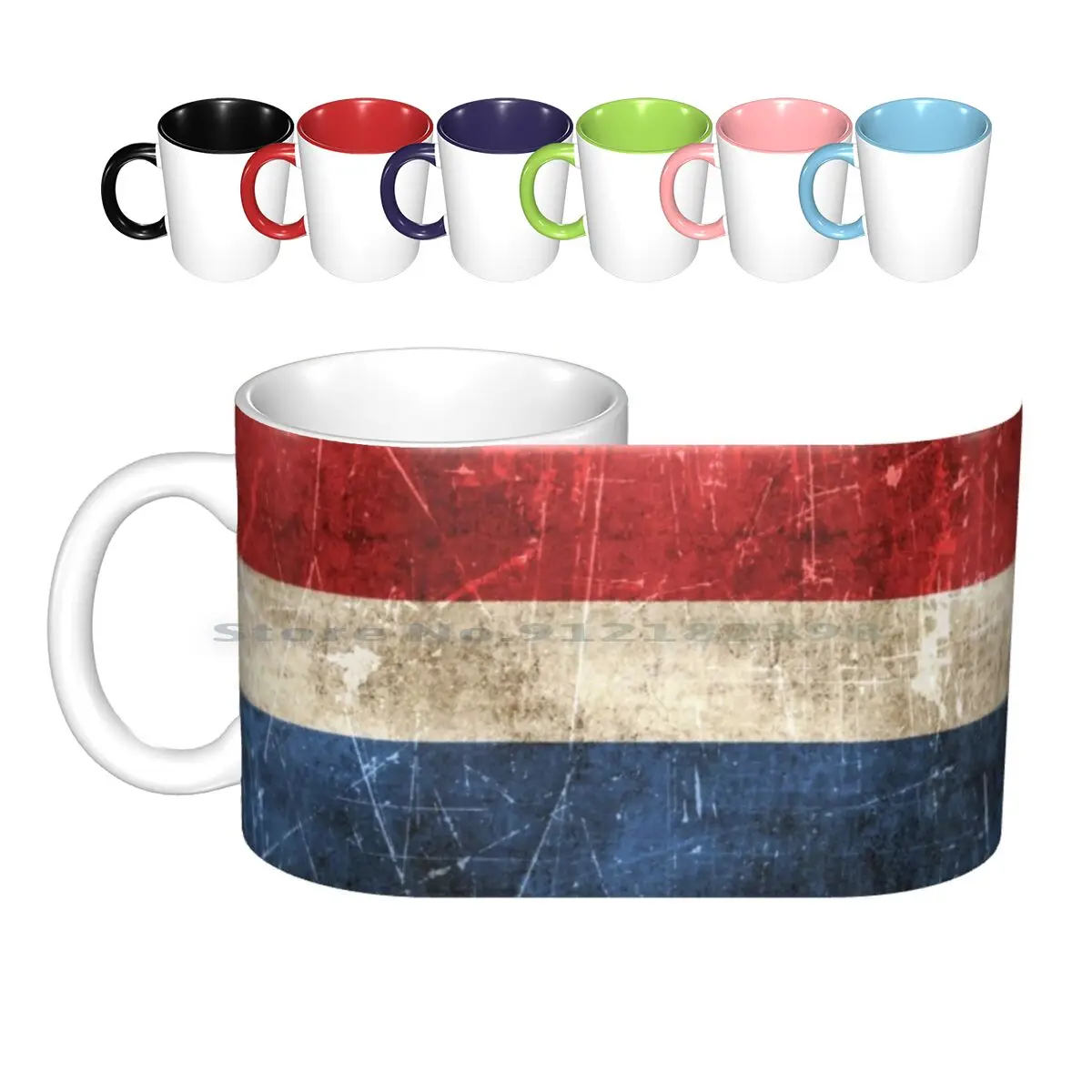 Vintage Aged And Scratched Dutch Flag Ceramic Mugs Coffee Cups Milk Tea Mug Netherlands Flag Of Netherlands Dutch Dutch Flag