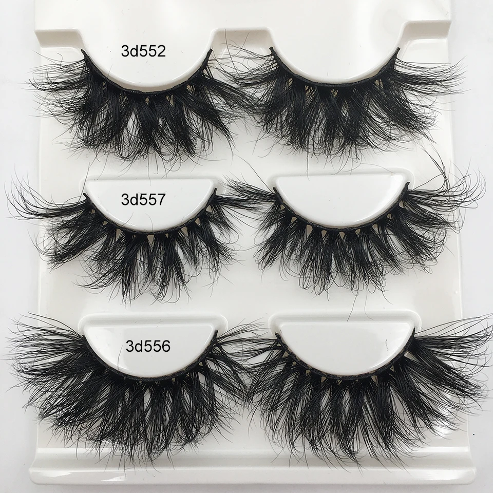 RED SIREN Fluffy Mink Lashes 3d525 3d530 Messy Wispy Natural Eyelashes Hamdmade Real 3D Mink Eyelashes Makeup False Lashes