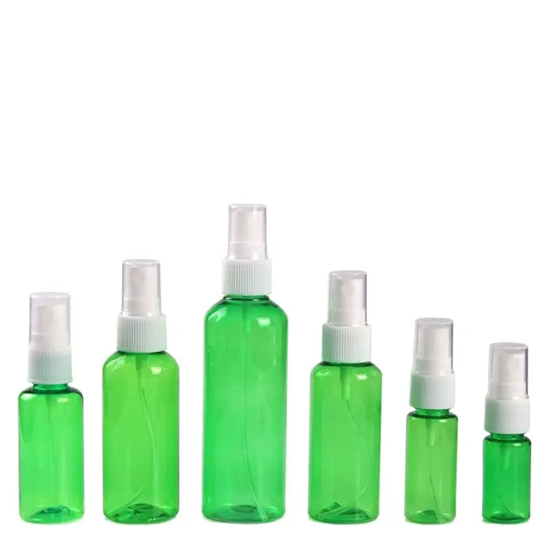 

Plastic Green Mist Spray Bottle Cosmetic Container Makeup Atomizer Sample Toner Refillable Bottle 10ML 20ML 30ML 50ML 60ML 100ML