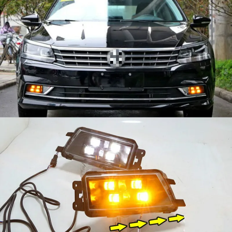 

2Pcs For Volkswagen VW Passat 2016-2018 Fog Lamp Car LED DRL Daytime Running Light