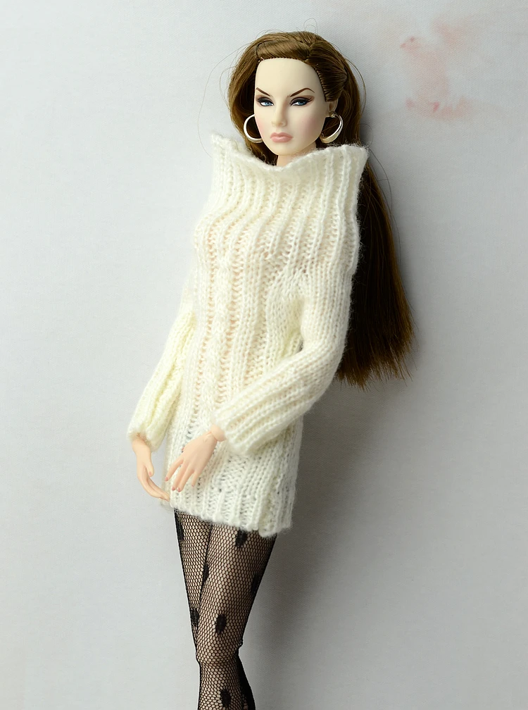 For Outfit Pullip Doll Accessories Princess Casual Suit Top Coat For 30 Cm Doll Clothes Sweater White Black Yellow 1/6