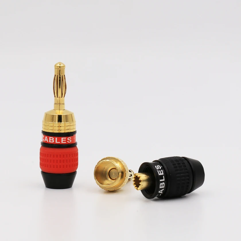 8 Stück ba1442g Hifi Audio High-End Riegel Bananen stecker Messing vergoldet Lautsprecher kabel Stecker – Detail 4