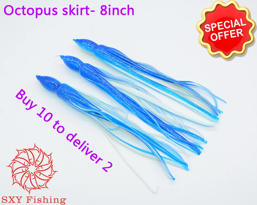 SXY FISHING 8inch Octopus skirt octopus lure octopus bait quality raw materials Scratch resistant