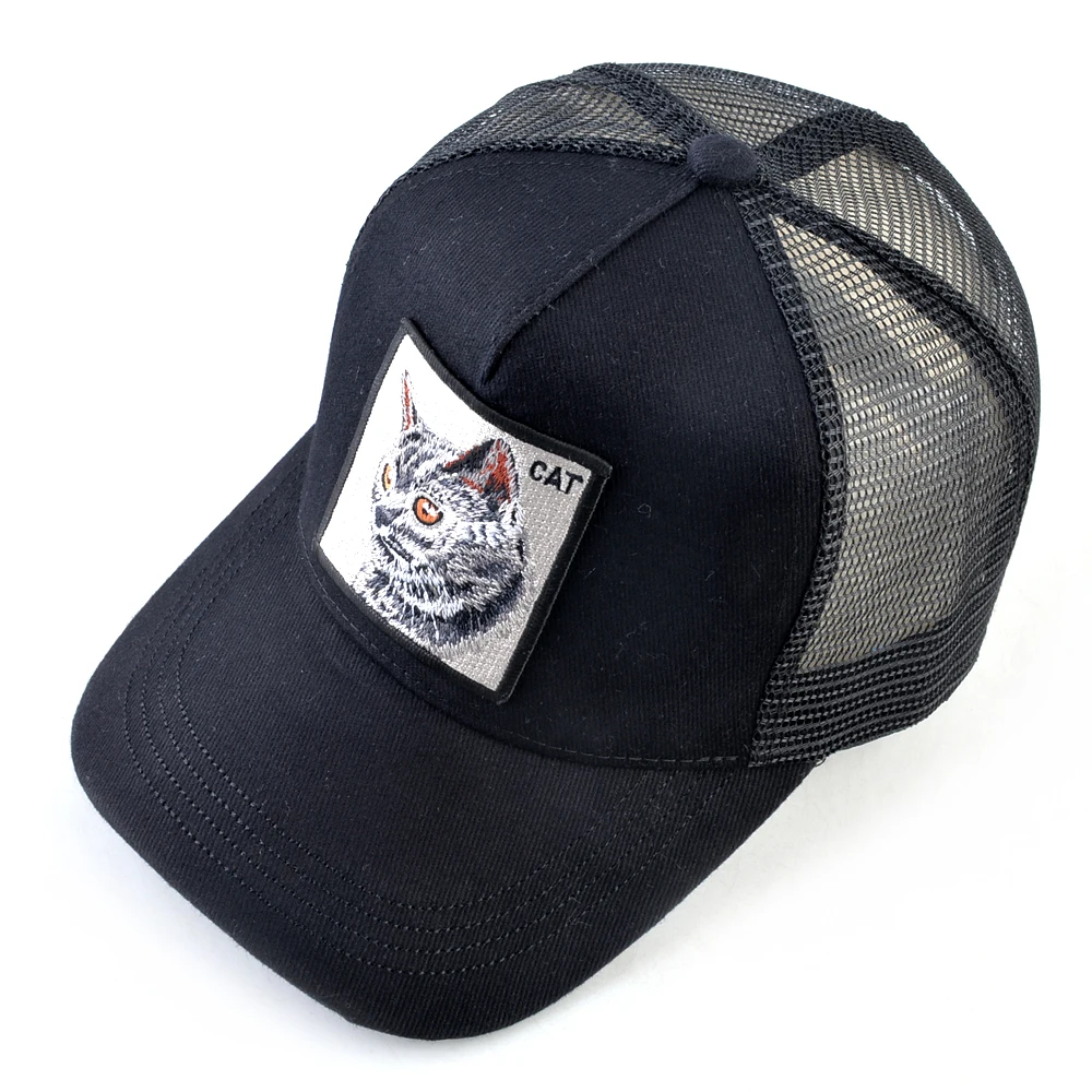 TQMSMY Fashion Baseball Cap With Cat Embroidery Patch Snapback Hip Hop Trucker Caps Men And Women Outdoor Streetwear Caps TMDHLM