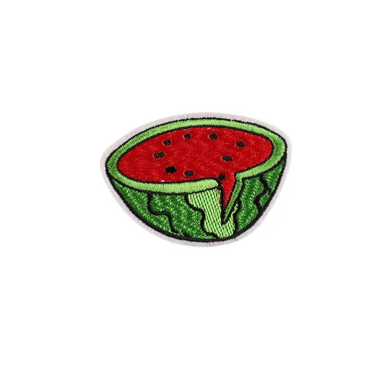 100pcs/Lot Fun Embroidery Patch Fruit Vegetable Chili Cabbage Catch Banana Radish Shirt Clothing Decoration Accessory Applique