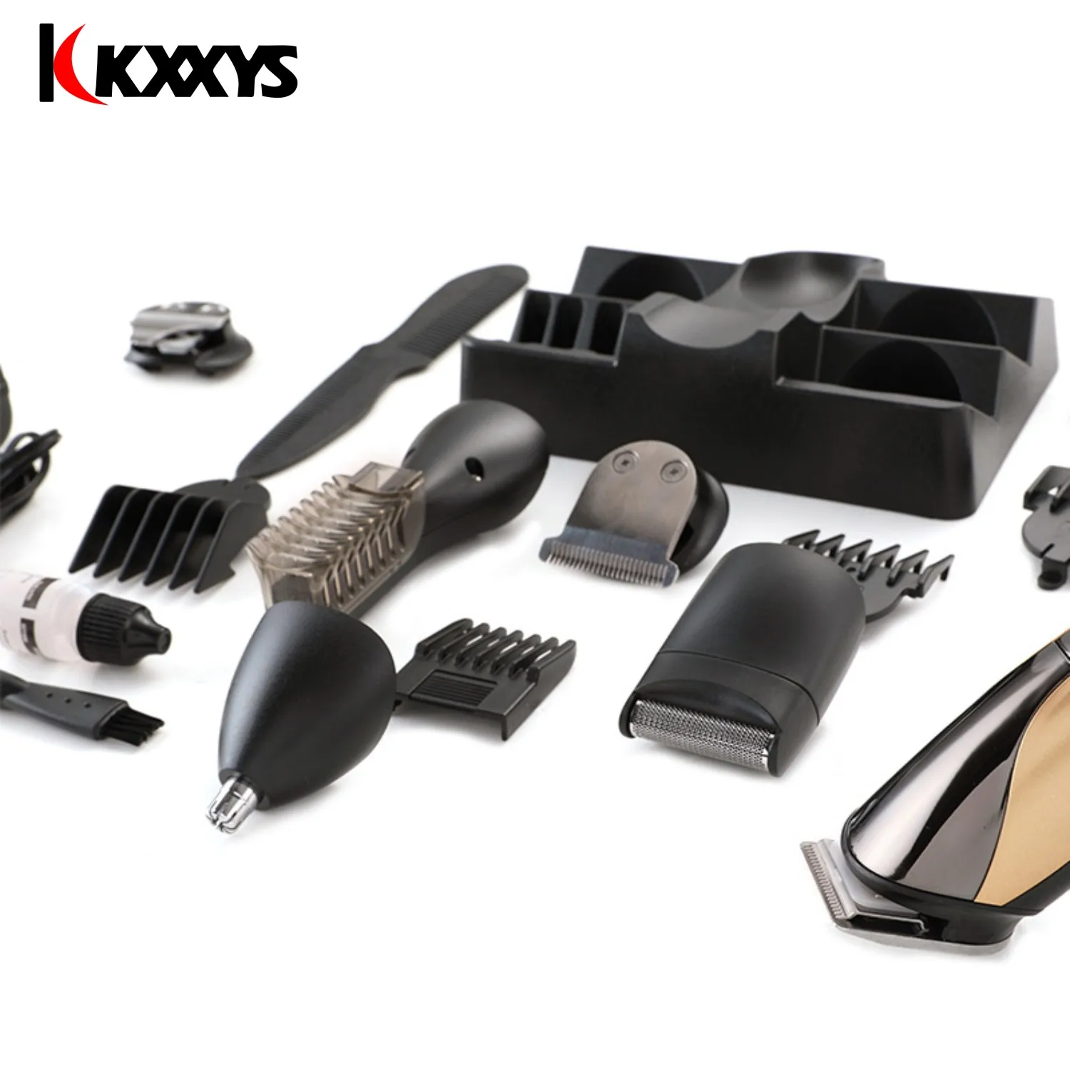 6 في 1 الكهربائية الشعر المتقلب الشعر المقص الحلاقة مجموعات الحلاقة قابلة للشحن ماكينة حلاقة اللحية الرجال آلة الحلاقة قطع الأنف المتقلب