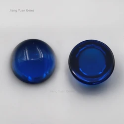 Size 3.0~10.0mm 113# Round Shape Cabochon Blue Stone Synthetic Spinel For Jewelry Making