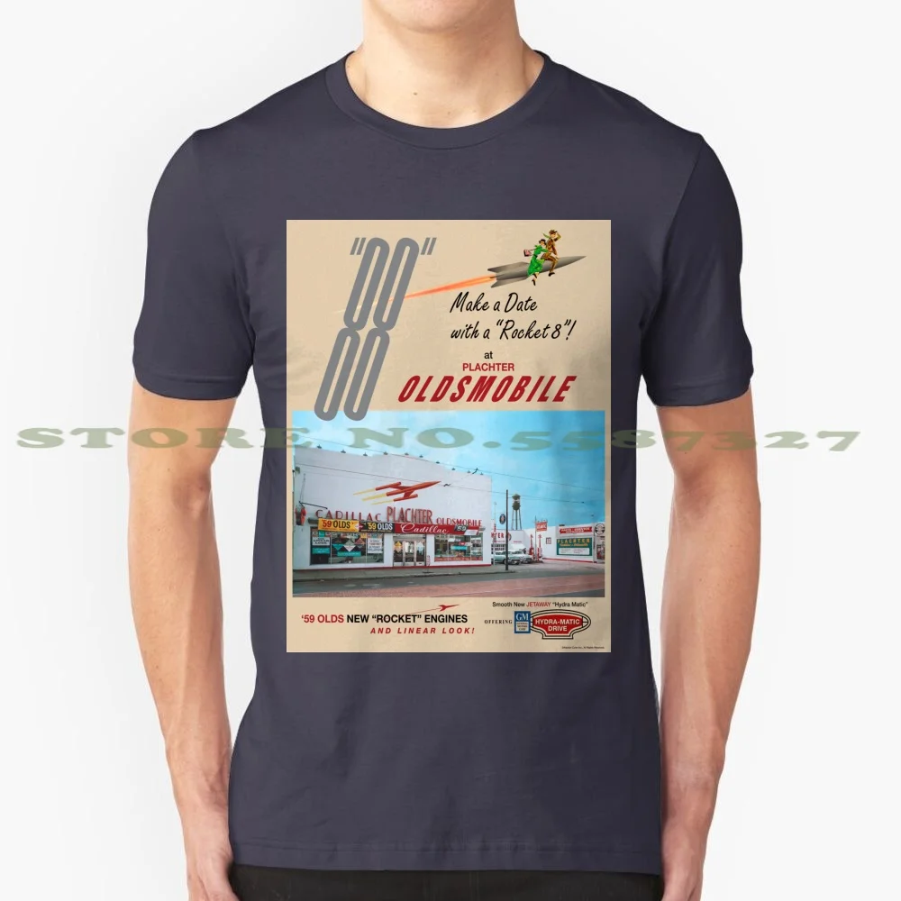 Retro Auto Ad For Platcher Oldsmobile 1959 100% Pure Cotton T-Shirt 1959 Auto Cars Oldsmobile Reproduction Retro