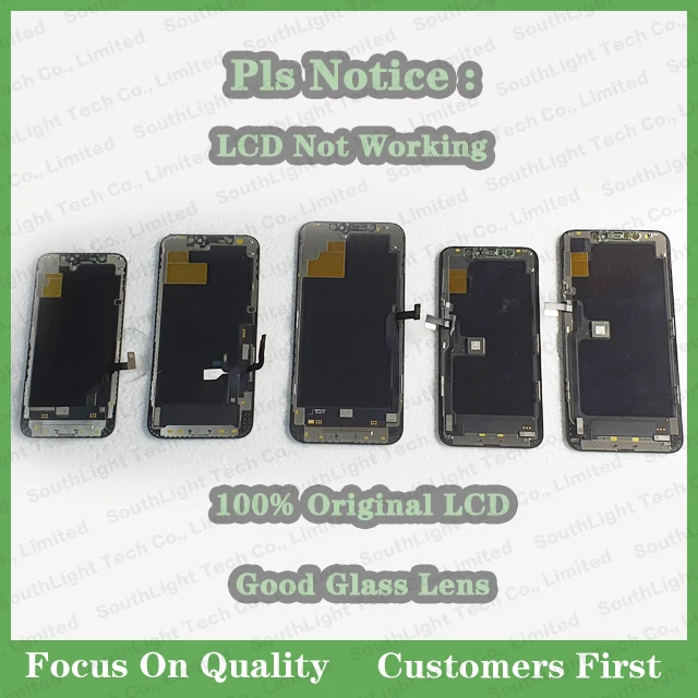 For Iphone Xs 11 12 13 Pro Max Mini Original LCD Screen Touch Digitizer Assembly Not Working Display With Good Glasses