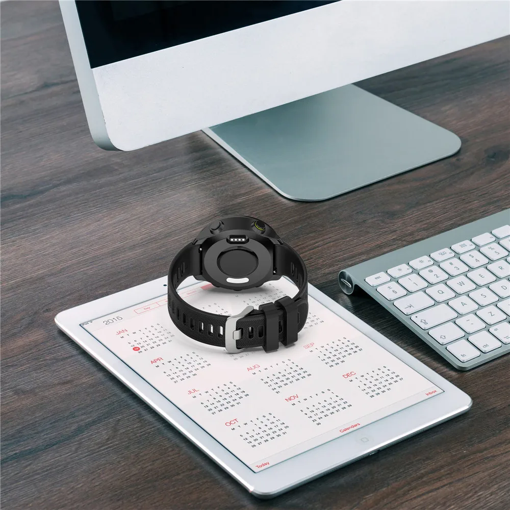 BEHUA 20mm Offizielles Armband für Garmin Forerunner 55 158 245 245M 645 Music, Schnellverschluss-Silikonband Correa – Detail 12