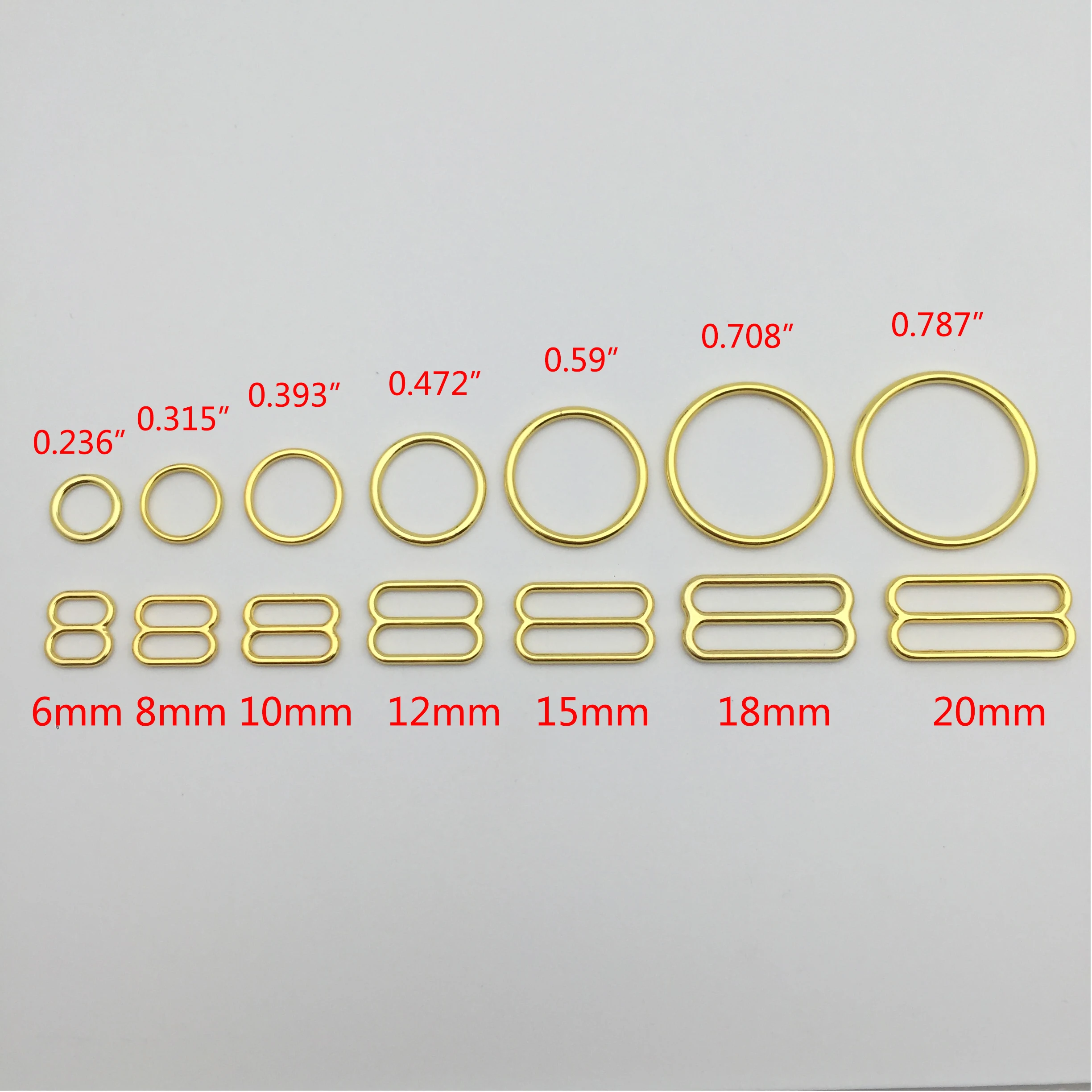 200 Pcs Nickel-free Bra Rings And Sliders Bramaking Replacement Parts Garment DIY