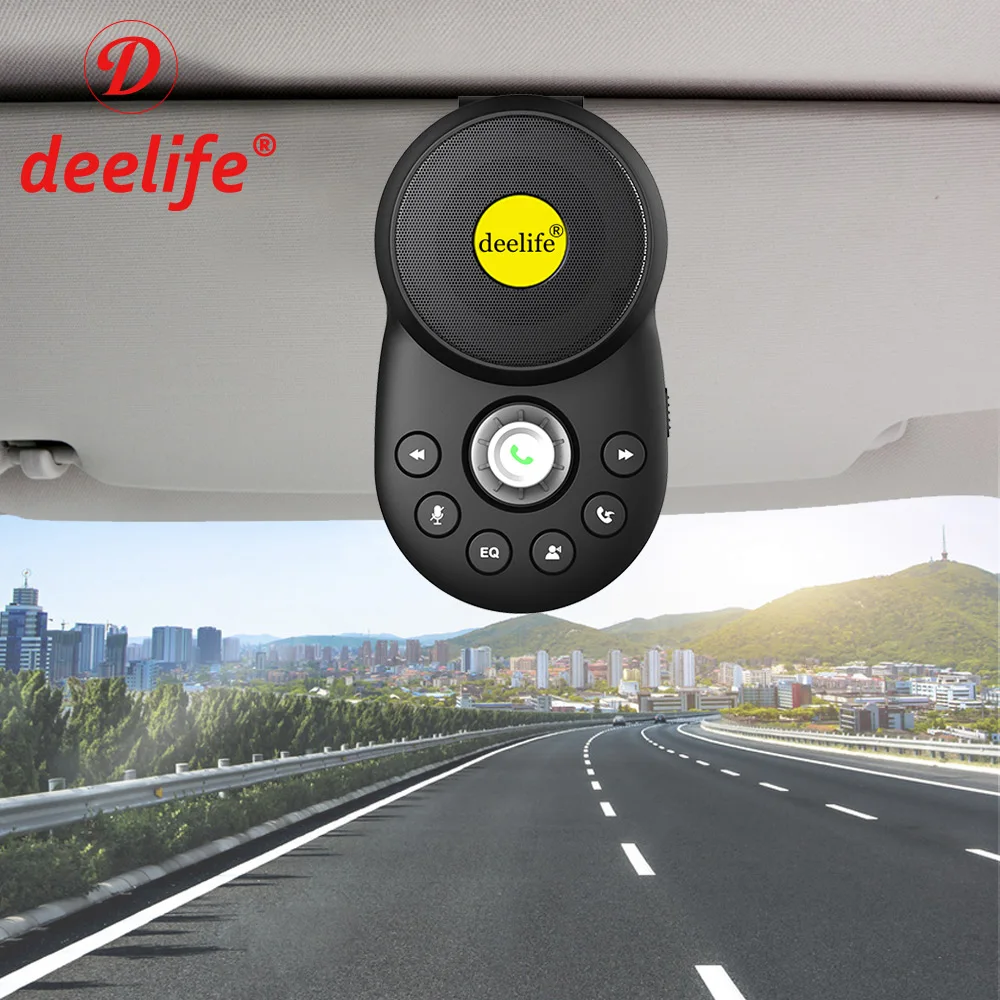 Deelife Freisprecheinrichtung Bluetooth Car Kit Sonnenblende Lautsprecher Auto Drahtlose Freisprecheinrichtung Freisprechanlage für Telefon Hände