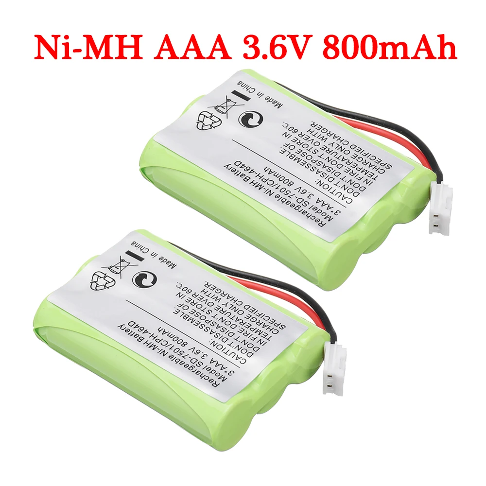 3.6V 800mAh Cordless Phone For Motorola SD-7501 V-Tech 89-1323-00-00 AT & T Lucent 27910 Ni-MH 3.6V Rechargeable Battery Pack