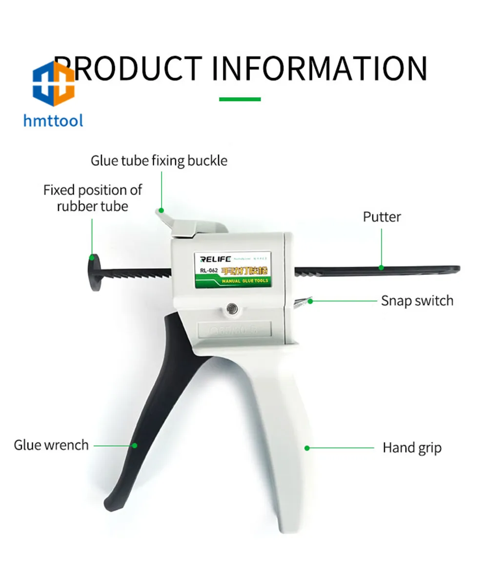 RL-062 Glue Dispensing Gun Use For Middle Frame Bracket For Mobile Phone Back Cover Glue Propulsion Bonding Repair Tools