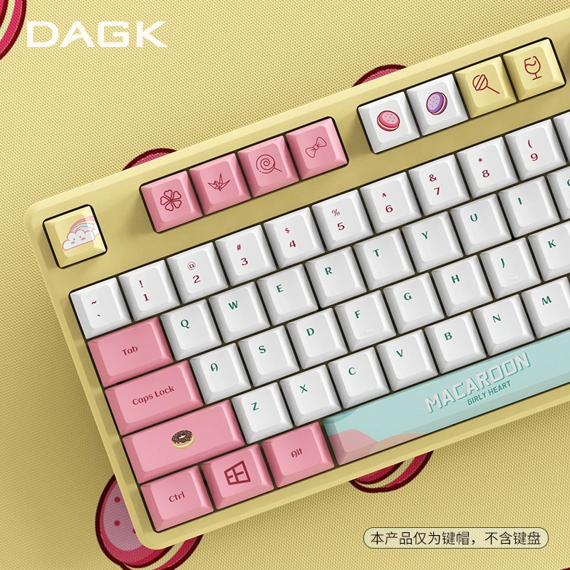 Pink Cute Keycaps Colorful PBT Key-Cap Cherry/XDA Profile 132/133 Keys For Mechanical Keyboard For GK61 GH60 RK61 SK87 Base Kit