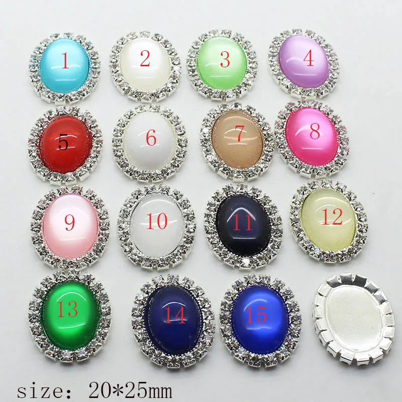 ขายใหม่ร้อน10 Pcs ชุด25*20มม.Diy เครื่องประดับอุปกรณ์เสริม Rhinestone แบนเชิญงานแต่งงานวันหยุดคริสต์มาสตกแต่ง