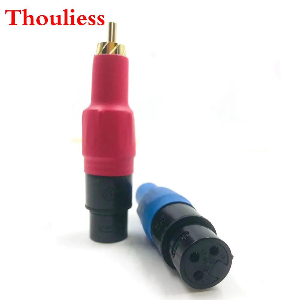 

Thouliess 2pcs HIFI Gold Plated 3pin XLR Female Male to RCA Female Adapter RCA Female to 3pin XLR Female Male Converter DIY