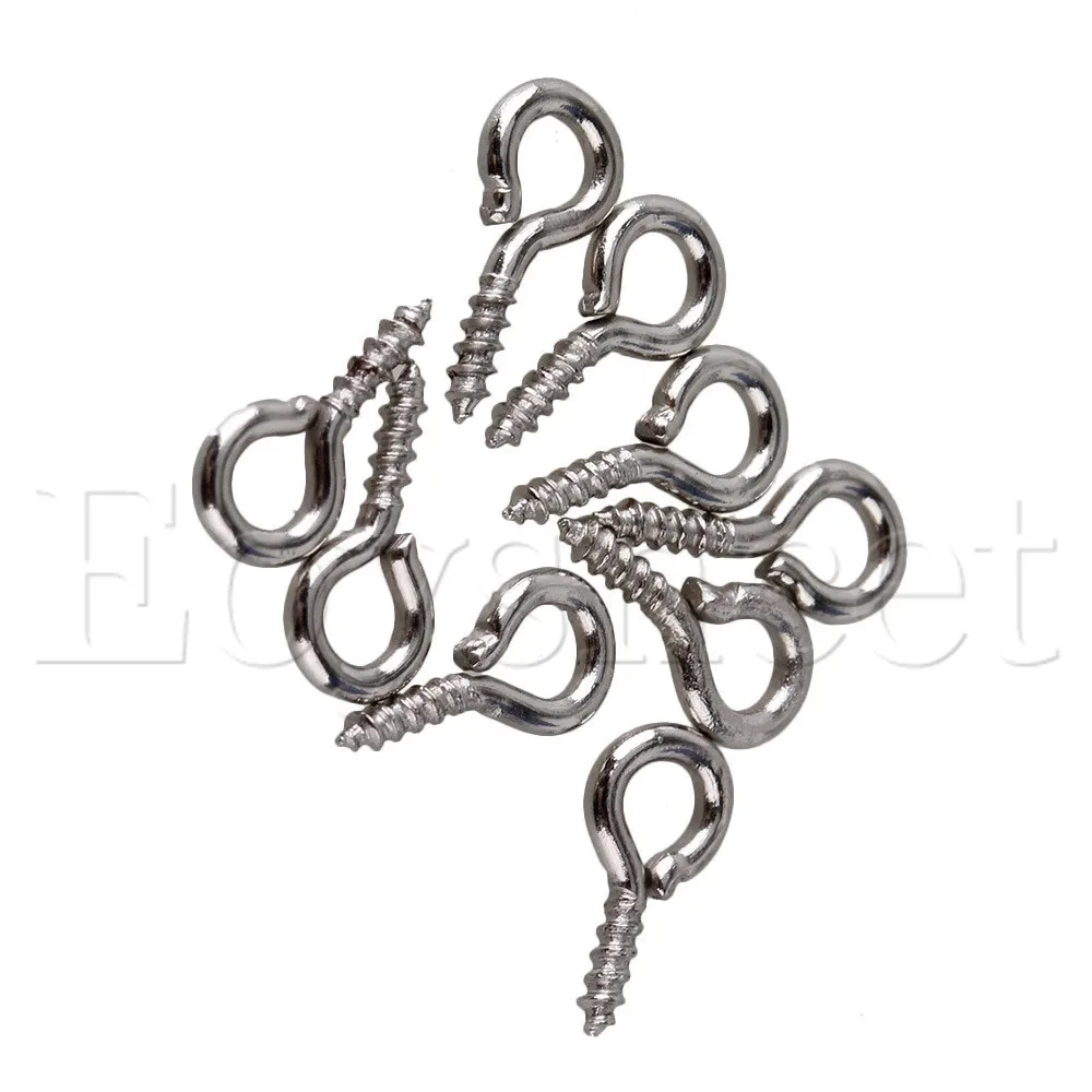 100x Mini Eye Pins Eyepins Hooks for Furniture Hardware 9.5mm Length 0.5#
