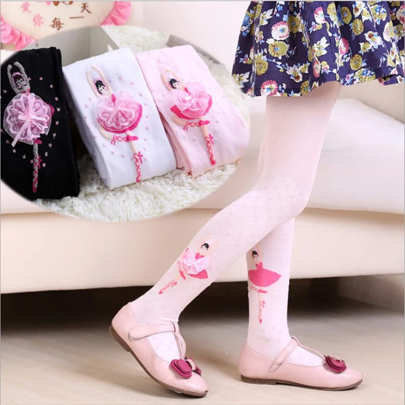 Children's Spring Cotton Tights Pantyhose Baby Ballet Girls Stockings Kids Exercise Warm Dancing Tights Princess Clothing